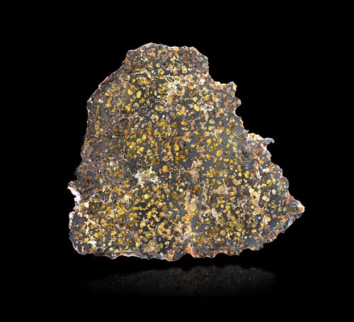 "Pallasite" meteorit dengan peridot